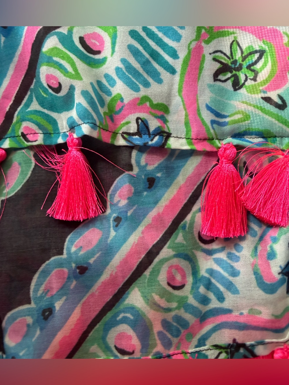 Lilly Pulitzer Tassled Scarf - Picture 2 of 4